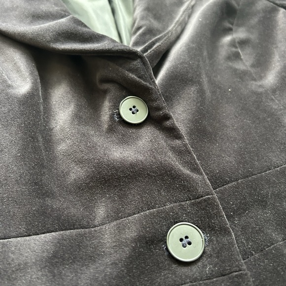 New York & Co. Stretch Navy‎ Blue Velvet blazer  Womens Size 16 - Picture 6 of 12